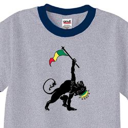 Mens Shirt Rasta Triangle Ringer Tee T-Shirt Mens Shirt Rasta Triangle Ringer Tee T-Shirt