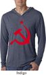 Mens Shirt Red Hammer And Sickle Lightweight Hoodie Tee T-Shirt