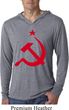 Mens Shirt Red Hammer And Sickle Lightweight Hoodie Tee T-Shirt