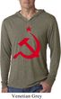Mens Shirt Red Hammer And Sickle Lightweight Hoodie Tee T-Shirt