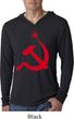 Mens Shirt Red Hammer And Sickle Lightweight Hoodie Tee T-Shirt