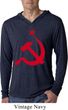 Mens Shirt Red Hammer And Sickle Lightweight Hoodie Tee T-Shirt