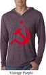 Mens Shirt Red Hammer And Sickle Lightweight Hoodie Tee T-Shirt