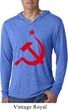 Mens Shirt Red Hammer And Sickle Lightweight Hoodie Tee T-Shirt