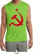 Mens Shirt Red Hammer And Sickle Sleeveless Moisture Wicking Tee