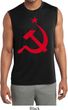 Mens Shirt Red Hammer And Sickle Sleeveless Moisture Wicking Tee