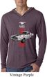 Mens Shirt Red Stripe Mustang 50 Years Lightweight Hoodie Tee T-Shirt
