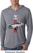 Mens Shirt Red Stripe Mustang 50 Years Lightweight Hoodie Tee T-Shirt