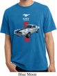 Mens Shirt Red Stripe Mustang 50 Years Pigment Dyed Tee T-Shirt