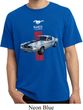 Mens Shirt Red Stripe Mustang 50 Years Pigment Dyed Tee T-Shirt