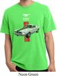 Mens Shirt Red Stripe Mustang 50 Years Pigment Dyed Tee T-Shirt