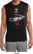 Mens Shirt Red Stripe Mustang 50 Years Sleeveless Moisture Wicking Tee