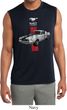 Mens Shirt Red Stripe Mustang 50 Years Sleeveless Moisture Wicking Tee