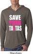 Mens Shirt Save Your Tatas Lightweight Hoodie Tee T-Shirt