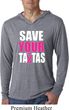 Mens Shirt Save Your Tatas Lightweight Hoodie Tee T-Shirt