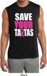 Mens Shirt Save Your Tatas Sleeveless Moisture Wicking Tee T-Shirt