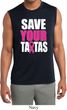 Mens Shirt Save Your Tatas Sleeveless Moisture Wicking Tee T-Shirt