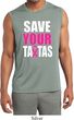 Mens Shirt Save Your Tatas Sleeveless Moisture Wicking Tee T-Shirt