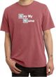 Mens Shirt Say My Name Pigment Dyed Tee T-Shirt
