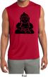 Mens Shirt Shadow Buddha Sleeveless Moisture Wicking Tee T-Shirt
