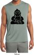 Mens Shirt Shadow Buddha Sleeveless Moisture Wicking Tee T-Shirt