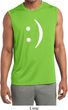 Mens Shirt Smiley Chat Face Sleeveless Moisture Wicking Tee T-Shirt