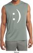 Mens Shirt Smiley Chat Face Sleeveless Moisture Wicking Tee T-Shirt