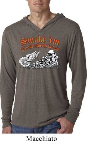 Mens Shirt Smoke Em Lightweight Hoodie Tee T-Shirt