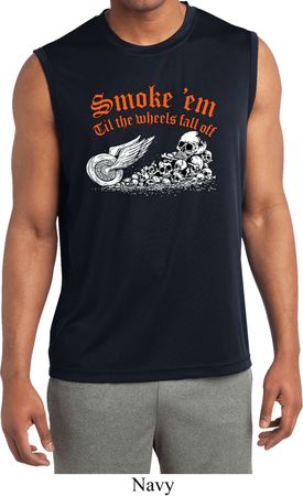 Mens Shirt Smoke Em Sleeveless Moisture Wicking Tee T-Shirt