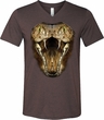 Mens Snake Shirt Big Cobra Snake Face Tri Blend V-neck Tee T-Shirt
