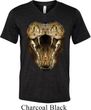 Mens Snake Shirt Big Cobra Snake Face Tri Blend V-neck Tee T-Shirt
