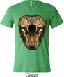 Mens Snake Shirt Big Cobra Snake Face Tri Blend V-neck Tee T-Shirt