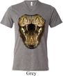 Mens Snake Shirt Big Cobra Snake Face Tri Blend V-neck Tee T-Shirt