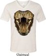Mens Snake Shirt Big Cobra Snake Face Tri Blend V-neck Tee T-Shirt