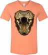 Mens Snake Shirt Big Cobra Snake Face Tri Blend V-neck Tee T-Shirt