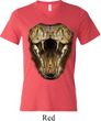 Mens Snake Shirt Big Cobra Snake Face Tri Blend V-neck Tee T-Shirt
