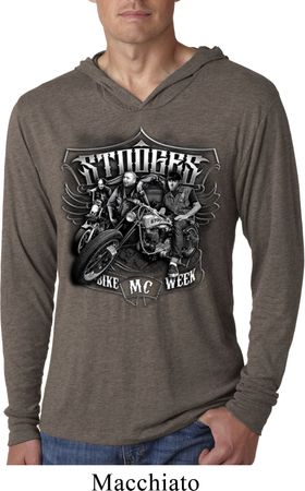 Mens Shirt Stooges Bike Week Lightweight Hoodie Tee T-Shirt