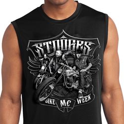 Mens Shirt Stooges Bike Week Sleeveless Moisture Wicking Tee T-Shirt