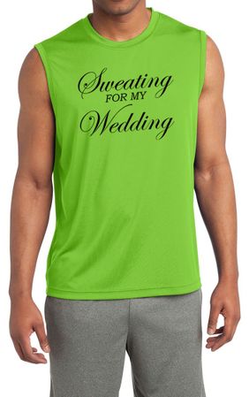 Mens Shirt Sweating For My Wedding Sleeveless Moisture Wicking Tee