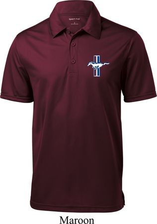 Mens Shirt The Legend Lives Crest Pocket Print Textured Polo