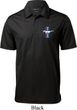 Mens Shirt The Legend Lives Crest Pocket Print Textured Polo