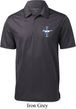 Mens Shirt The Legend Lives Crest Pocket Print Textured Polo
