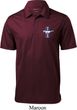 Mens Shirt The Legend Lives Crest Pocket Print Textured Polo