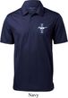 Mens Shirt The Legend Lives Crest Pocket Print Textured Polo