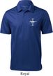 Mens Shirt The Legend Lives Crest Pocket Print Textured Polo