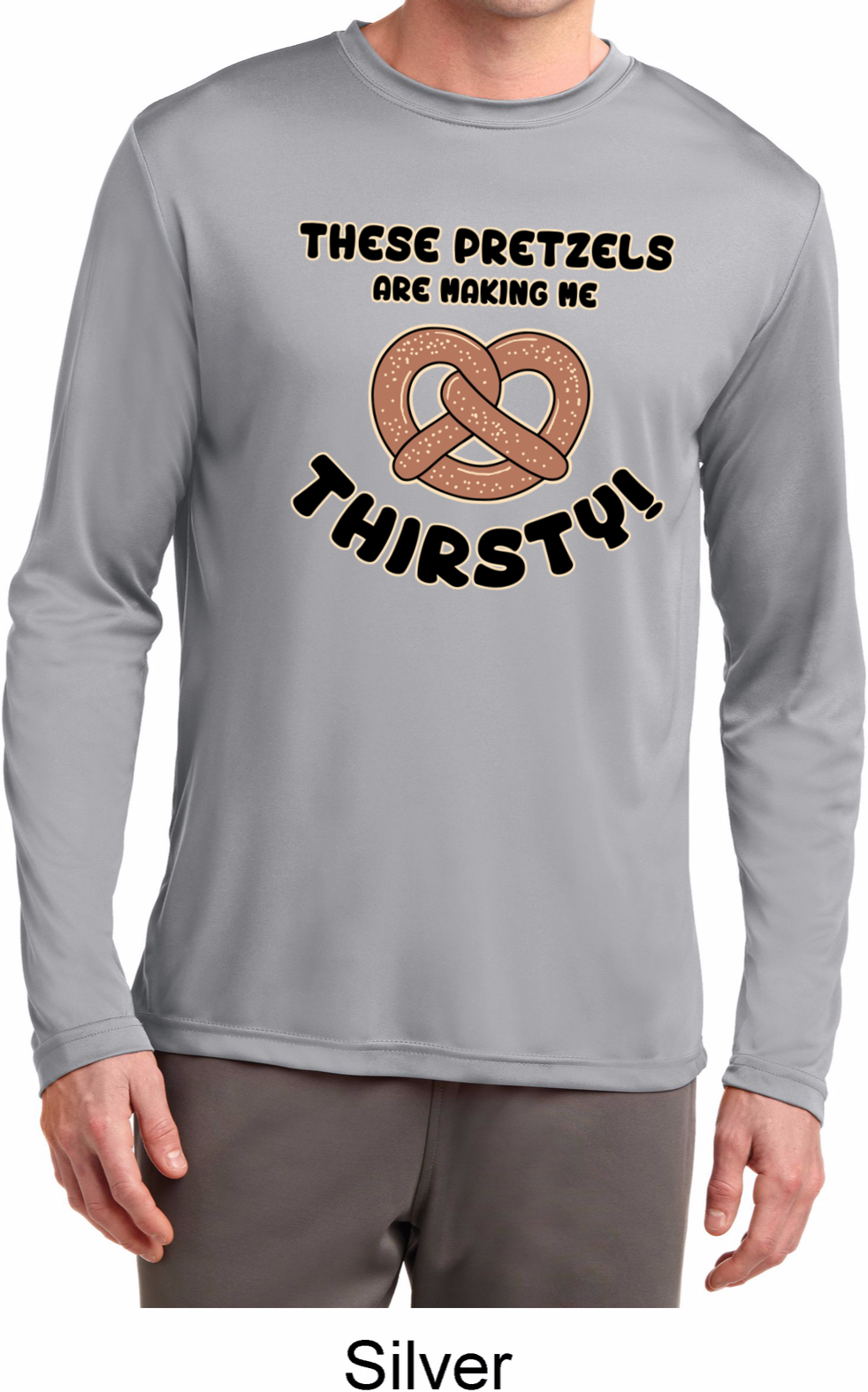 Funny Pretzel Lover T-Shirt & Apparel - "Six Pack Pretzel" Graphic Tee, Long Sleeve, Sweatshirt, Hoodie