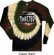 Mens Shirt Twisted Long Sleeve Tie Dye Tee T-shirt