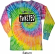 Mens Shirt Twisted Long Sleeve Tie Dye Tee T-shirt