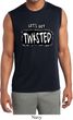 Mens Shirt Twisted Sleeveless Moisture Wicking Tee