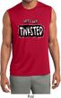 Mens Shirt Twisted Sleeveless Moisture Wicking Tee